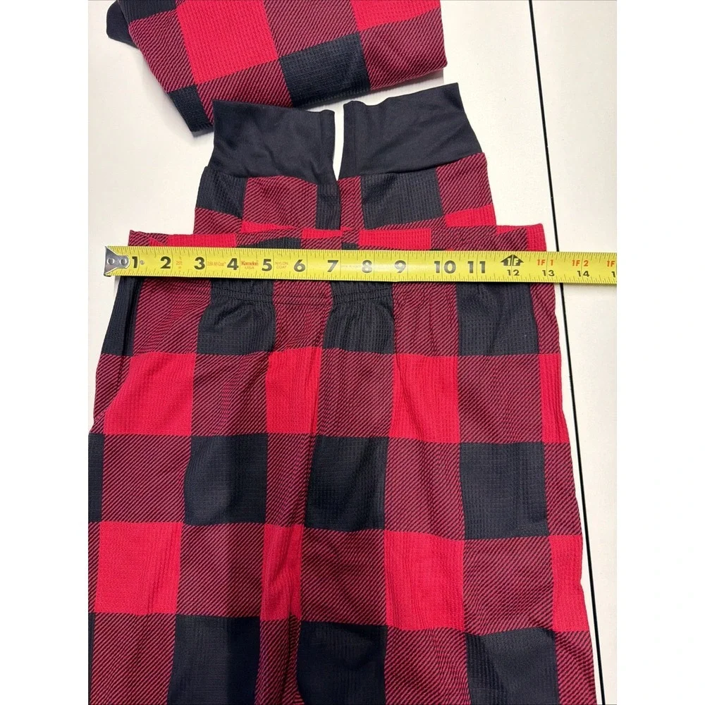 PJ Place Pajama Set 2pc Kids‎ size 16 Red Black Buffalo Check 100% Cotton